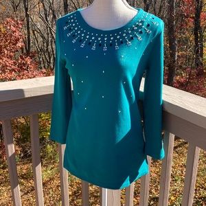 RAFAELLA TUNIC TOP with EMBELLISHMENTS